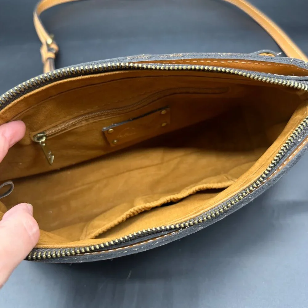 Patricia Nash Purse Leather Crossbody Bag Wallet Set Hazelnut Tan Handbag - Picture 6 of 16